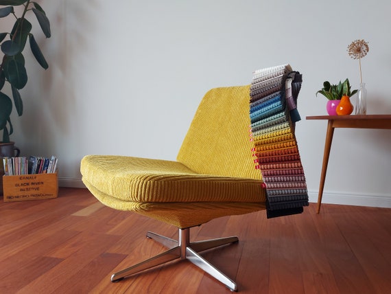 Design Your Vintage Chair Mila customisable Low Club Chair by Ikea retro Swivel Corduroy Scandinavian Design Iconic 60s Style revolving Etsy Canada