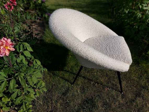 Cream cheap saucer chair