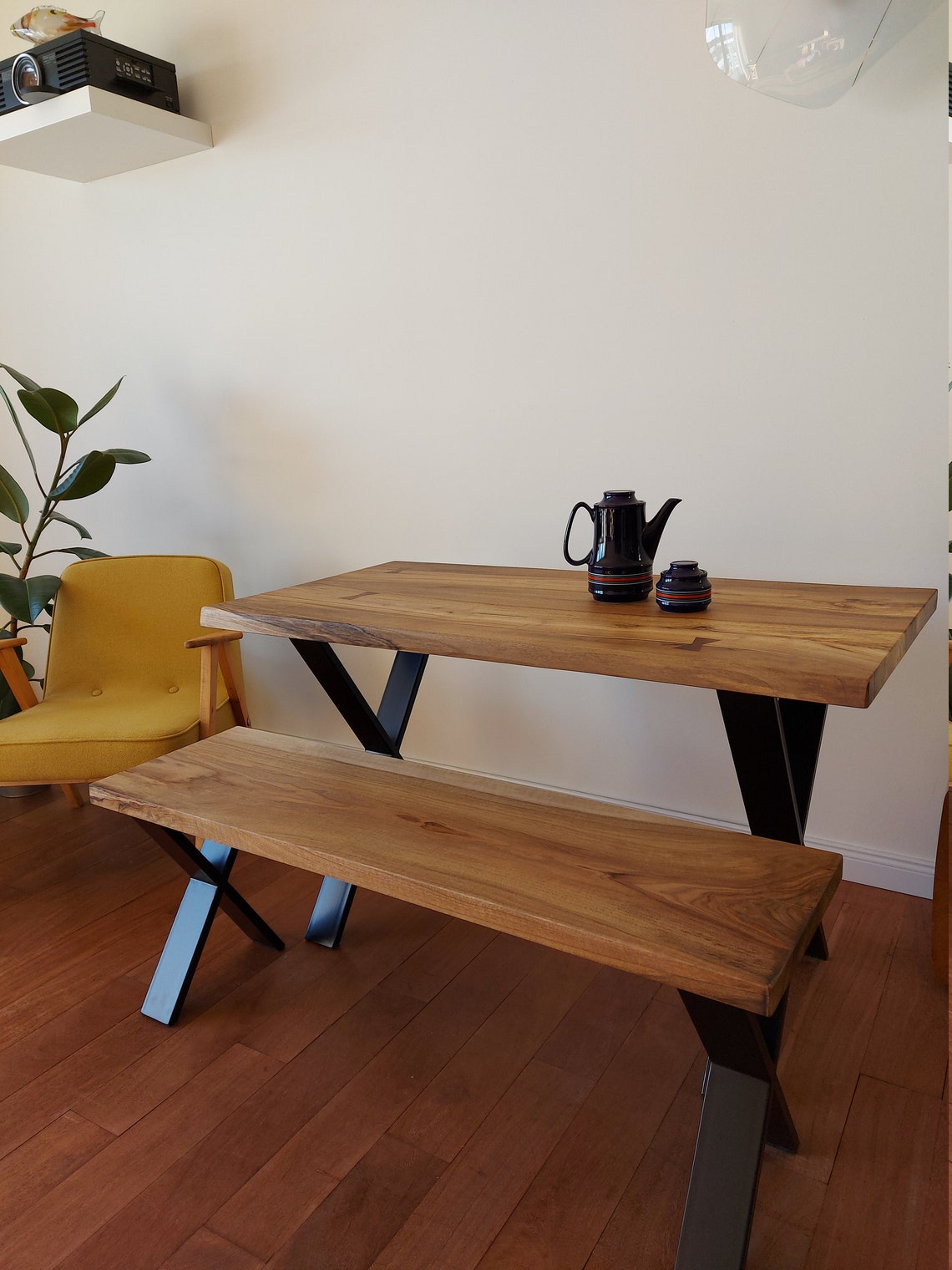 Dining Table & Matching Benches Cottage Dining Table Etsy