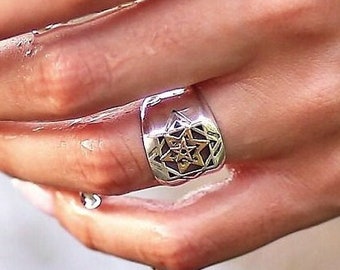Star of David Ring, Kabbalah Ring, Magen David Ring, Protection Amulet, Jewish Star Ring, Judaica Jewelry, Jewish Jewelry, Kabbalah Jewelry