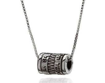 Kabbalah Pendant, Wheel of Life, Hebrew Pendant, Silver Men Jewelry, Love Charm, Jewish Jewelry, Charm Necklace, Women Companionship Jewelry