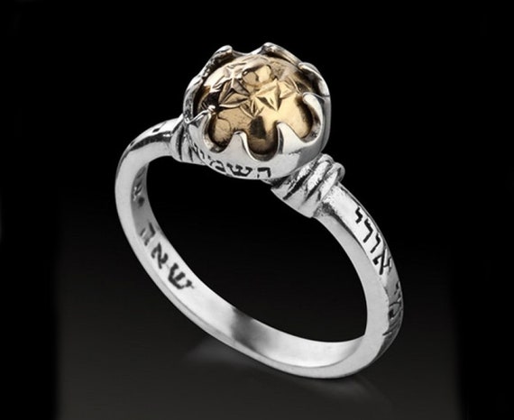 Woman Ring, Hebrew Ring, Protection Ring, Kabbalah Jewelry, Silver Ring, Protection Amulet, Evil Eye Ring, Jewish Ring, 72 Names of God