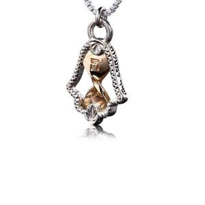 Silver And Gold Hamsa Necklace, Hebrew Necklace, &#39;Shir Lamalot&#39;, Hamsa Hand Amulet, Evil Eye Pendant, Kabbalah Necklace, Jewish Jewelry Gift