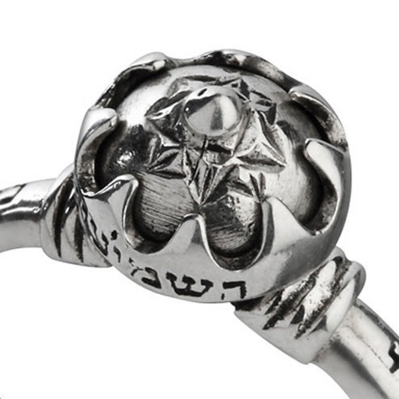 Hebrew Ring Silver Women Ring Protection Ring Kabbalah Jewelry Protection Amulet Jewish Jewelry Jewish Ring Evil Eye Ring Women Ring