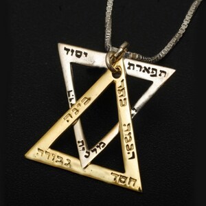 Magen David Collar, Estrella de David, Collar de estrellas, Collar de David estrella, Joyería de Cábala, Joyería judía, Joyería de estrellas, Collar de ojos malos