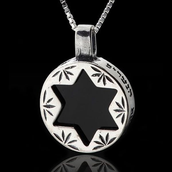 Collier Pendentif Étoile De David En Acier Inoxydable - Style Vintage Or - Chaîne Câble - Unisexe - Neuf Avec Étiquettes