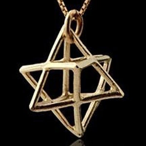 Collar Merkaba, Joyas de la Cábala, Collar de Estrella Judía, Estrella Merkaba, Colgante Merkaba, Estrella de David, Colgante de Oro, Colgante de Protección