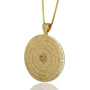 Gold Kabbalah Amulet Pendant, Kabbalah Charm, Kabbalah Jewelry, Luck Pendant, Kabbalah Necklace, Evil Eye, Protection Amulet, Jewish Jewelry