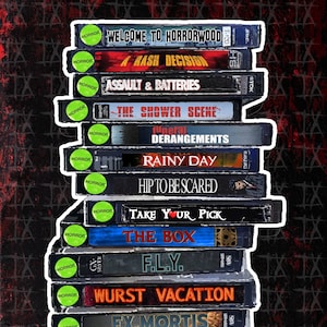 Welcome To Horrorwood/INK/VHS/Horror/Ice Nine Kills/Horror Movie VHS Stack