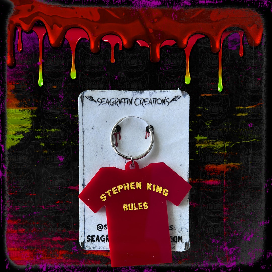 Stephen King Rules Keychain, Acrylic Keychain, Monster Squad Keychain ...