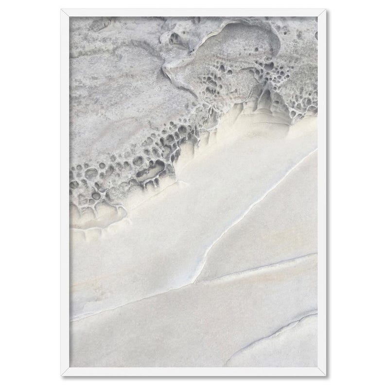 Coastal Art Print. Scandi Modern Poster or Wall Art. Rock Face Cliff Photography. Ready to Hang or Unframed. Print and Proper | ESK-08 image 1