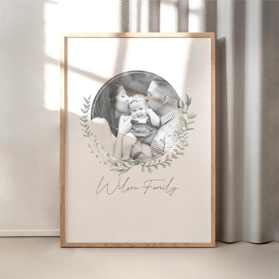 Custom Family Print. Personalised Wall Art, Photo + Name Design. Family ...