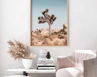 Desert Wall Art. Joshua Tree Art Print. Desert Landscape Photography. South Western Decor. Boho Modern Wall Art. Print and Proper | LND-02