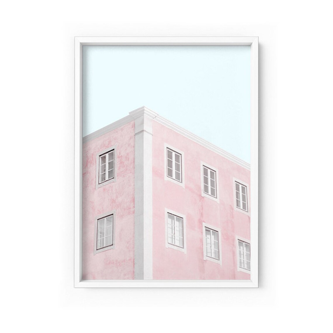 Palm Springs Wall Art. Pink Blue Pastels Art Print. Pretty Etsy