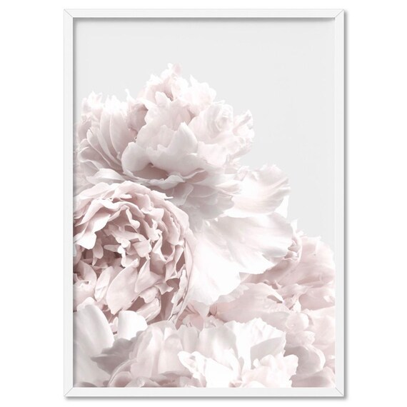 Peony Art Print Poster. Neutral Tones. Peonies Photo. Ready to Hang or Canvas. Modern Floral Art Print, Perfect for Bedroom | PLT-60