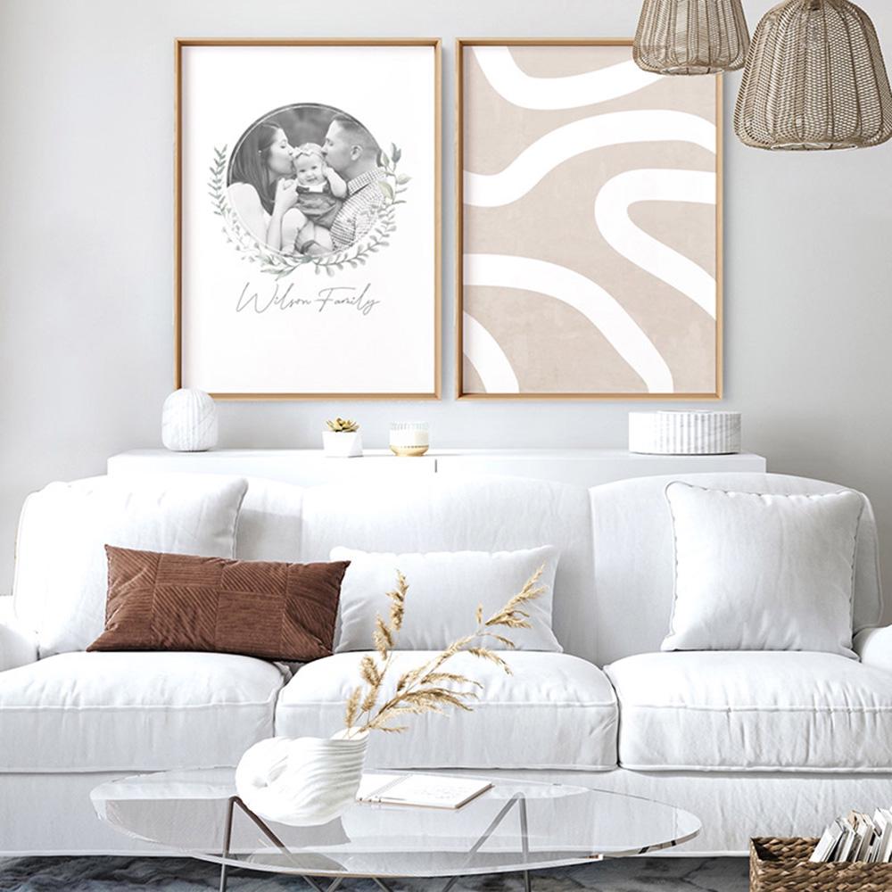 Custom Family Print. Personalised Wall Art, Photo + Name Design. Family ...