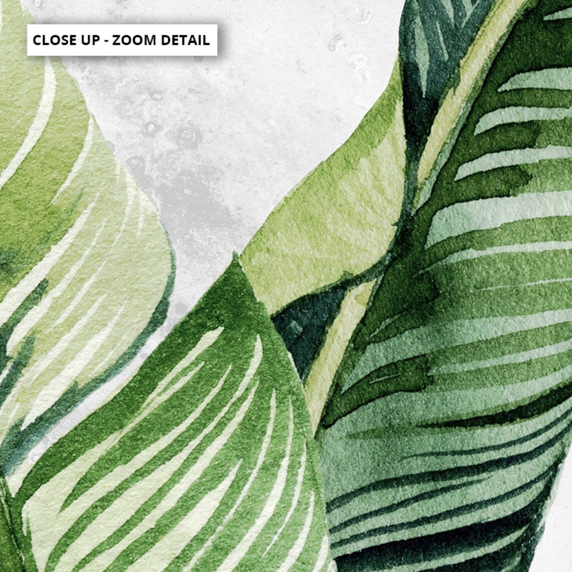 Tropical Palm Wall Art Print I. Banana Leaves Foliage in Etsy Australia