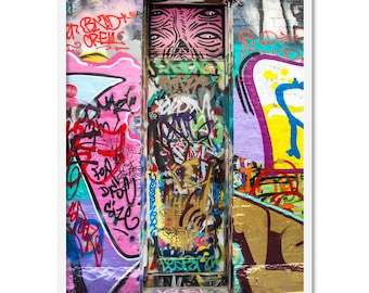 Melbourne Street Art. Urban Wall Art Print. Hosier Lane Graffiti Door Entry. Contemporary Grunge Wall Art. Poster or Ready to Hang | URB-09