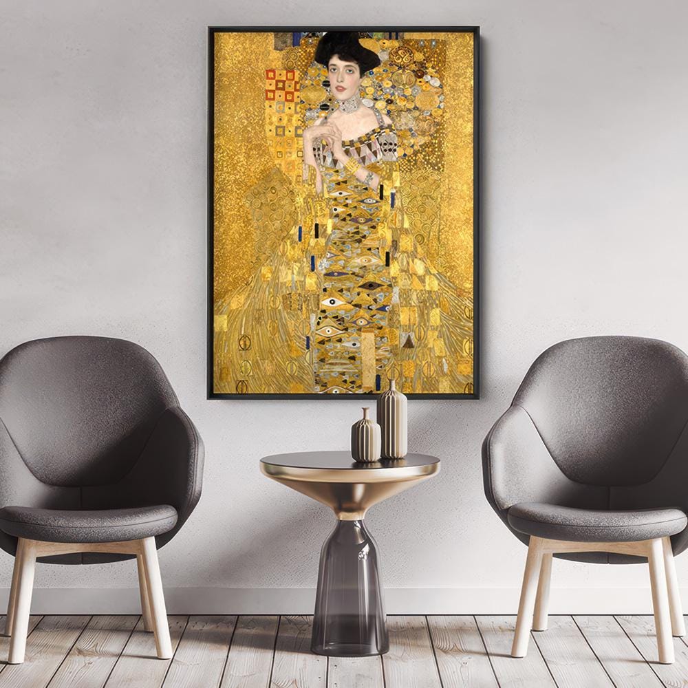 GUSTAV KLIMT - Portrait of Adele Bloch-bauer I, 1907. Digitally