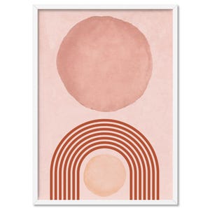 Boho Arches Poster VI. Abstract Shapes Art Print. Warm Neutrals in Watercolour. Modern Minimal Wall Art in Earthy Tones. Bohemian | UST-35