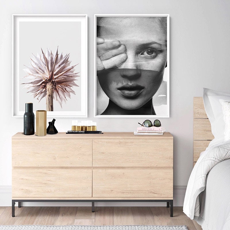 Kate Moss Veil Wall Art Print. Black and White Poster. Framed - Etsy