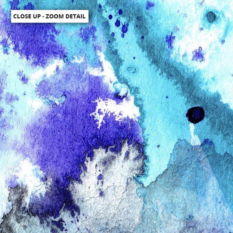 Watercolour Art Print in Blue. Ocean Inspired Original Design. Etsy