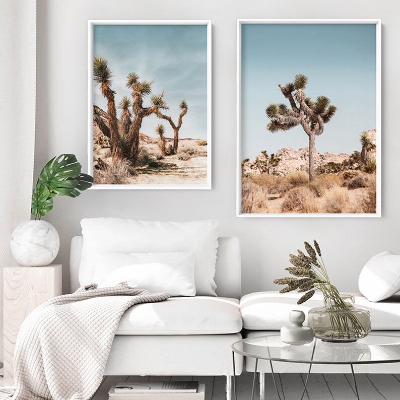 Desert Wall Art. Joshua Tree Art Print. Desert Landscape Etsy