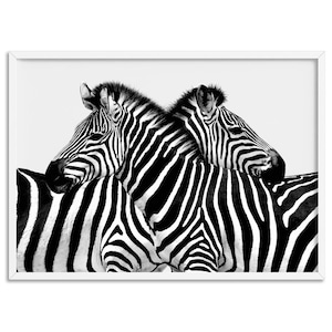 Zebra Wall Art Print. Black and White Original Art. Modern Contemporary, perfect for your home. Framed or Unframed | ANA-04