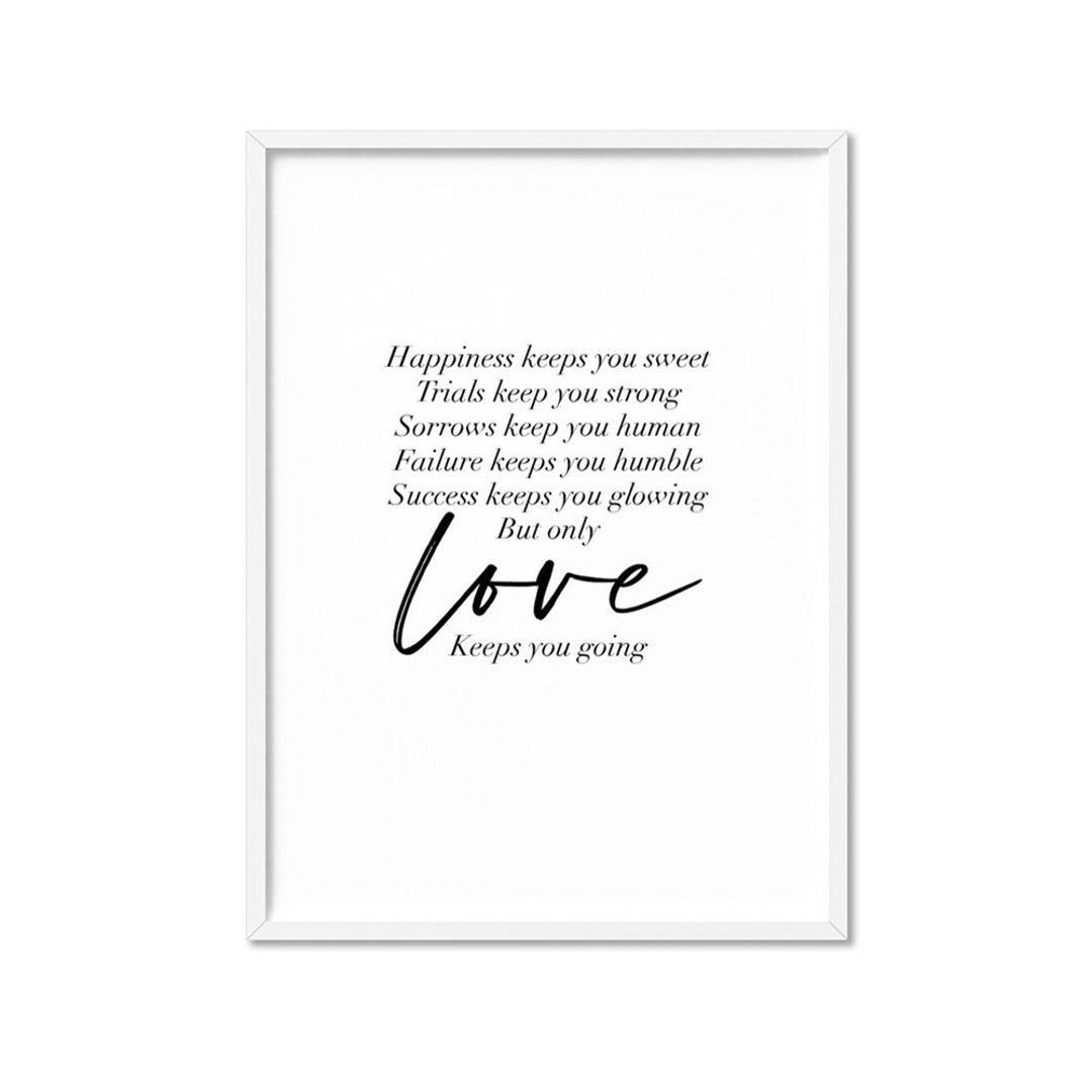 Love Quote Art Print. Typography Wall Art in Minimal Scandi Etsy