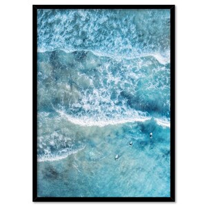 Waves Ocean Surf Art Print. Ocean Aerial Photo of Waves and Surfers. Modern home decor. Perfect for Living or Bedroom. Get the Set | BOC-08 imagen 5