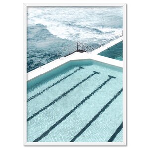 Bondi Icebergs Pool Poster. Bondi Icebergs Art Print. Original Photography. Minimal Modern Wall Art Print. Coastal Poster or Canvas | URB-29