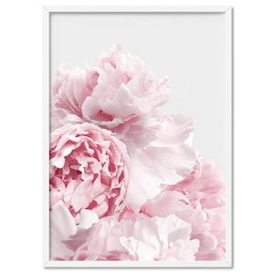 Peony Wall Art Print. Blush and Pastel. Peonies Photo. Ready to Hang or Poster. Modern Floral Art Print, Perfect for Bedroom | PLT-36