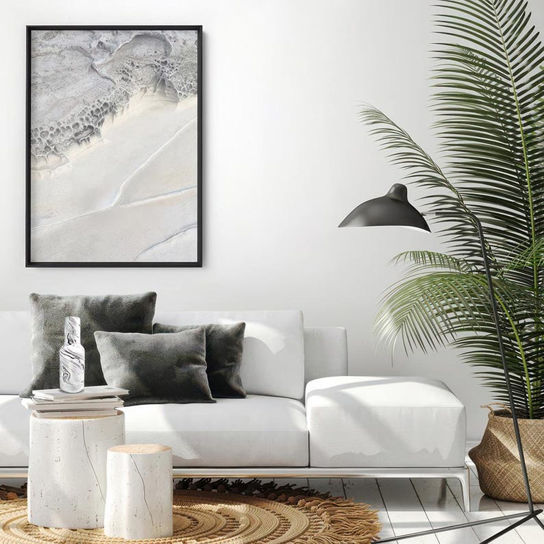 Coastal Art Print. Scandi Modern Poster or Wall Art. Rock Face Cliff Photography. Ready to Hang or Unframed. Print and Proper | ESK-08 image 2
