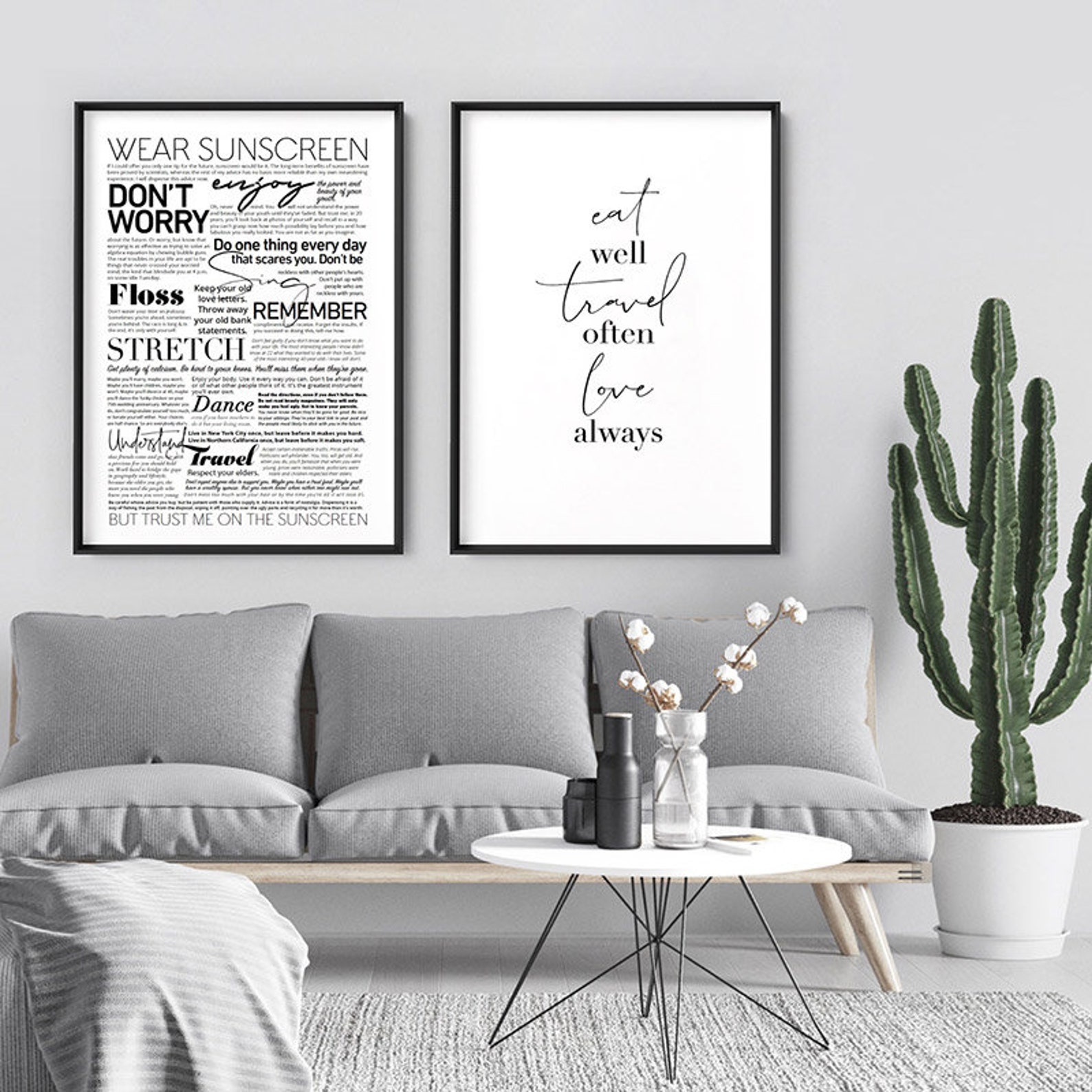 Everybody's Free to Wear Sunscreen Lyrics. Typography | Etsy