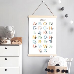 Alphabet Art Print. Preschool ABC Poster. Uppercase Letters, Lowercase ...