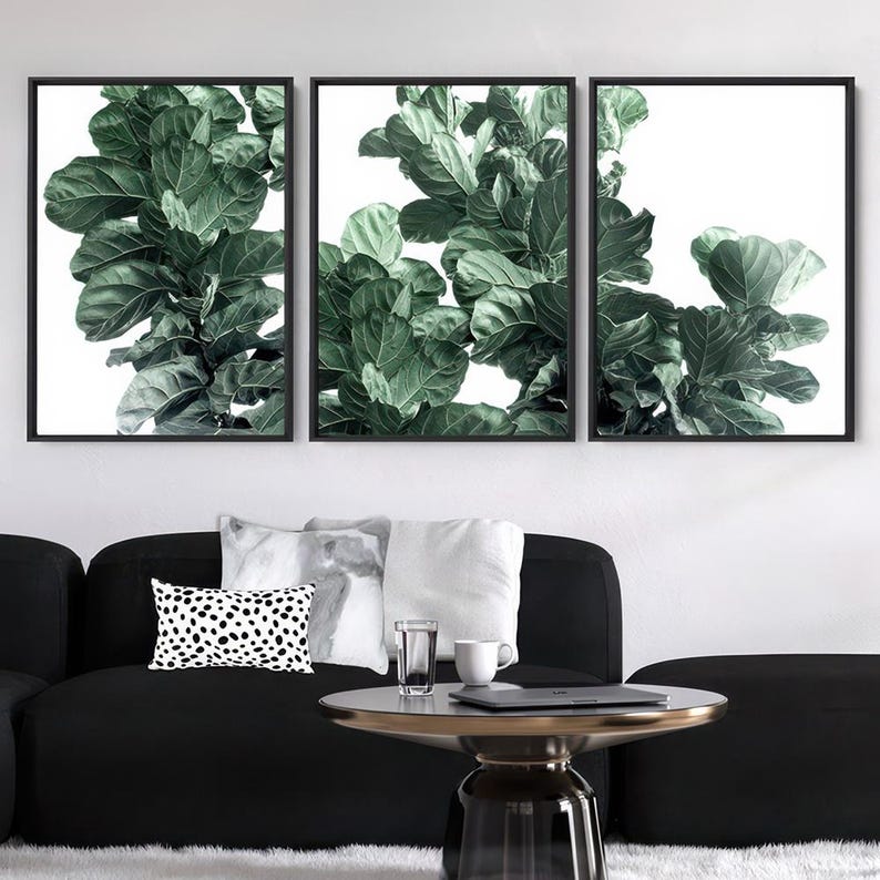 Fiddle Leaf Fig III Art Print. Fig Tree Watercolour Style. Botanical Poster Print. Designed from Original Photo. Great in the Set | PLT-134 画像 3