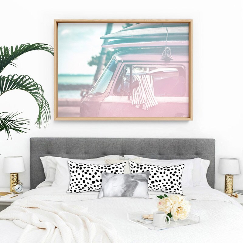 Lot De 6 Prints Muraux Kombi Van Life - Surf, Plage, Océan - Art Contemporain - Neuf