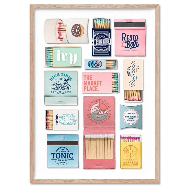 Matchbox Print With Your Custom Details. Customised Matchbox Wall Art ...