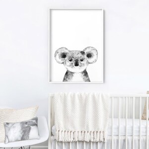 Koala Print Wall Art. Australian Native Animal. Sketch Style Nursery Prints. Nursery Wall Art or Kids Room Decor. Animal Prints | ANA-55 image 2