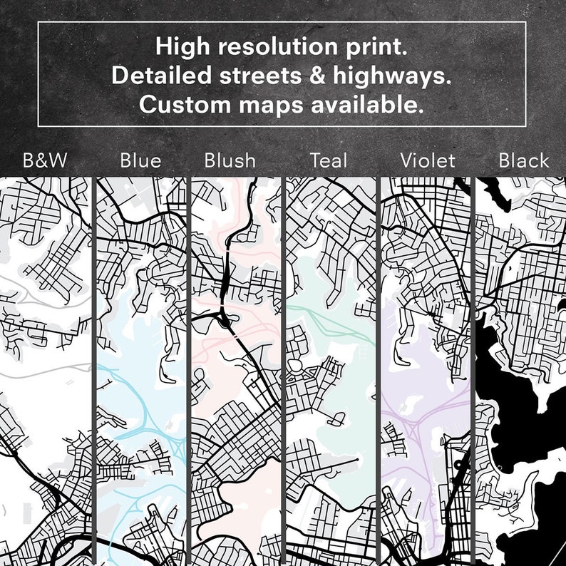 Minimal Scandi Look Decor Street Map Poster Sydney Art Print Australian Map Framed or Unframed MAP-03 Map Wall Art City Map