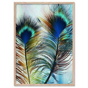 Peacock Print. Poster or Canvas. Modern look artwork. High resolution. Framed or Unframed options. Designed in Sydney | ANA-23 image 4