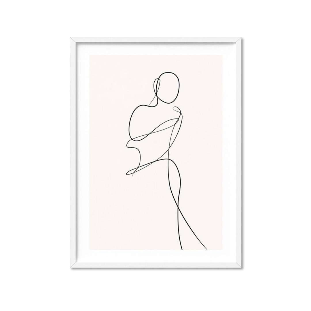 Female Pose Line Art II. Minimalist Form Wall Art Print. Woman - Etsy