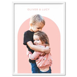 Custom Family Arch Portrait. Mother's Day Gift for Mom. Wedding Gift. Personalised Family Couple Wall Art Illustration, Birthday | PER-57