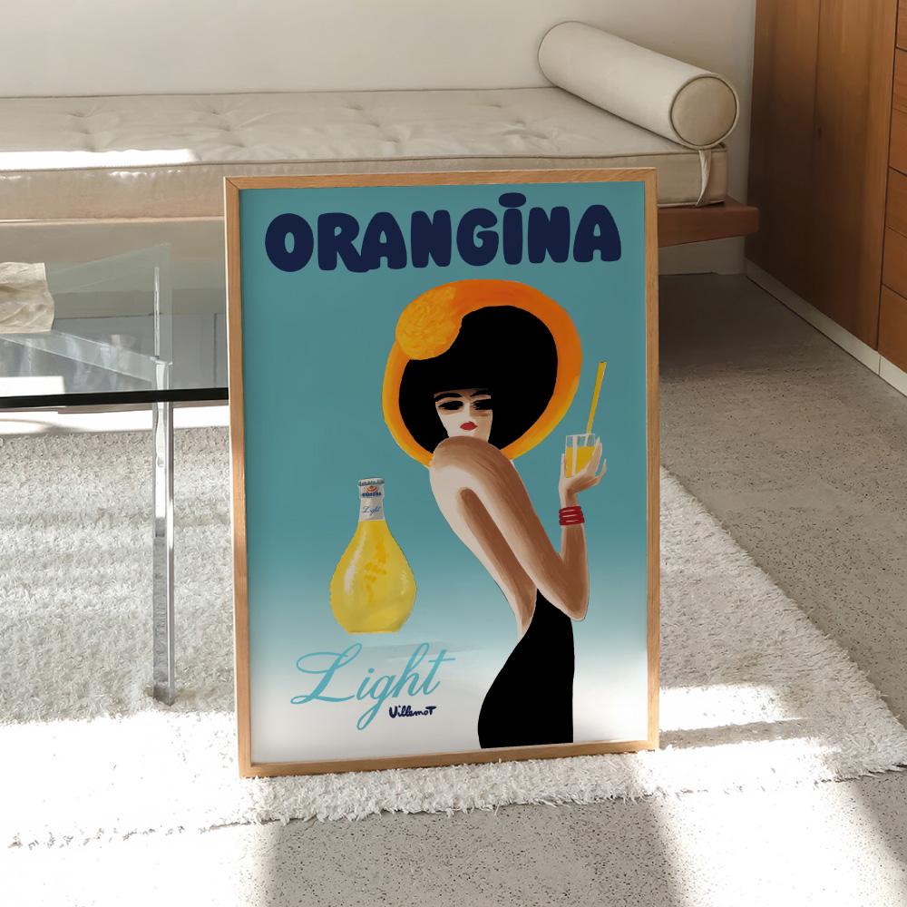 Orangina Light Poster Print. Vintage Retro Art Villemot