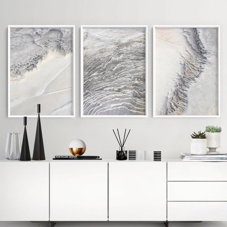 Coastal Art Print. Scandi Modern Poster or Wall Art. Rock Face Cliff Photography. Ready to Hang or Unframed. Print and Proper | ESK-08 image 3