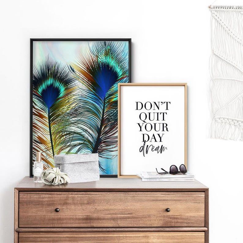 Peacock Print. Poster or Canvas. Modern look artwork. High resolution. Framed or Unframed options. Designed in Sydney | ANA-23 image 3