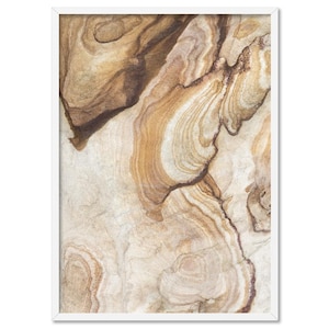 Coastal Sandstone Texture, Wall Art Print. The Cutaway Barangaroo. Natural Earth Rock. Neutral Tones. Ready to Hang or Unframed | BOC-01