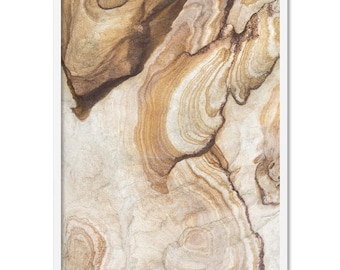 Coastal Sandstone Texture, Wall Art Print. The Cutaway Barangaroo. Natural Earth Rock. Neutral Tones. Ready to Hang or Unframed | BOC-01