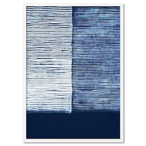 Indigo Abstract Shibori Wall Art. Home Decor Art Print in Tie Dye Effect. Navy Blue Poster or Canvas Print. Framed or Unframed | SBR-06
