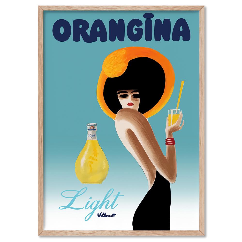 Orangina Light Poster Print. Vintage Retro Art Villemot